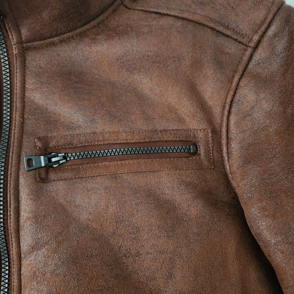 Johnston & Murphy Tan Faux Shearling Jacket - Picture 6 of 14